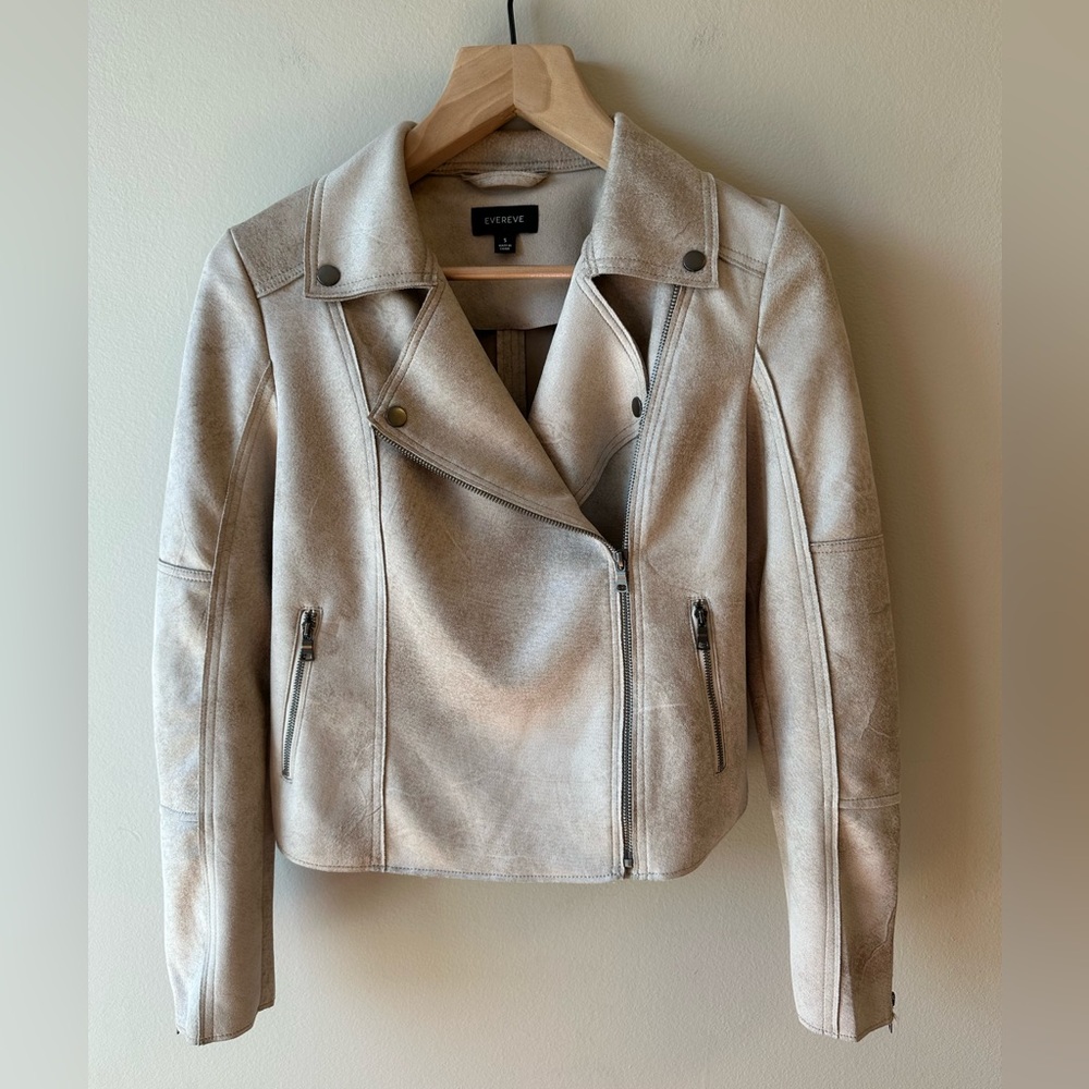 Evereve Beige Moto Jacket
